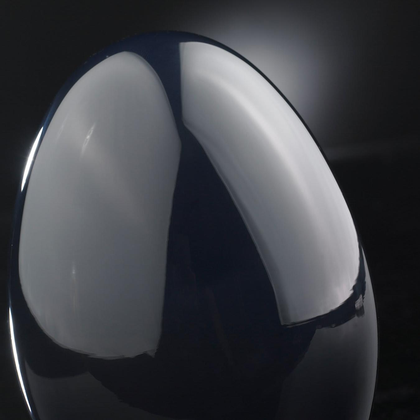 Black Handblown Glass Small Egg