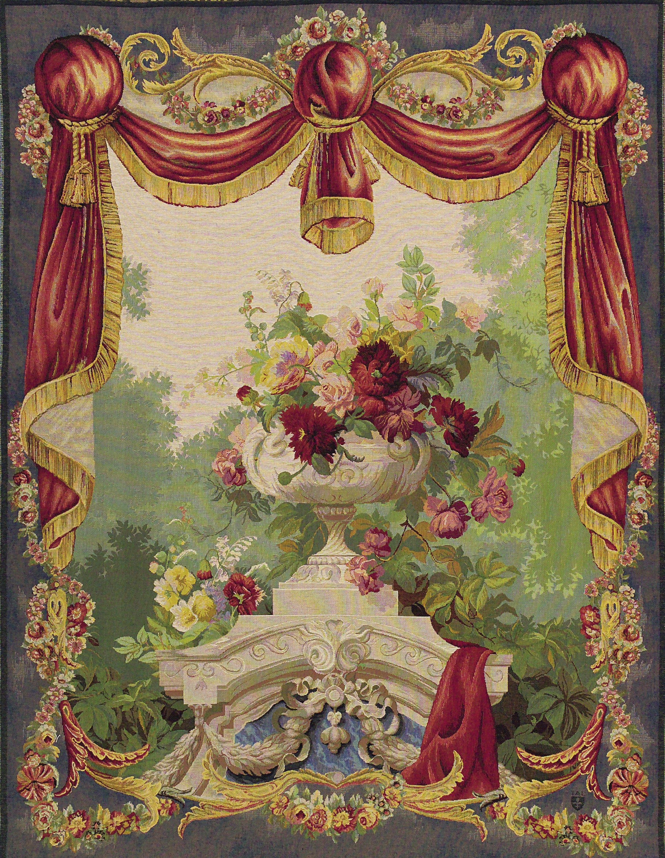 Flowered Drapery Woven Tapestry | Size: 150 x 200 cm