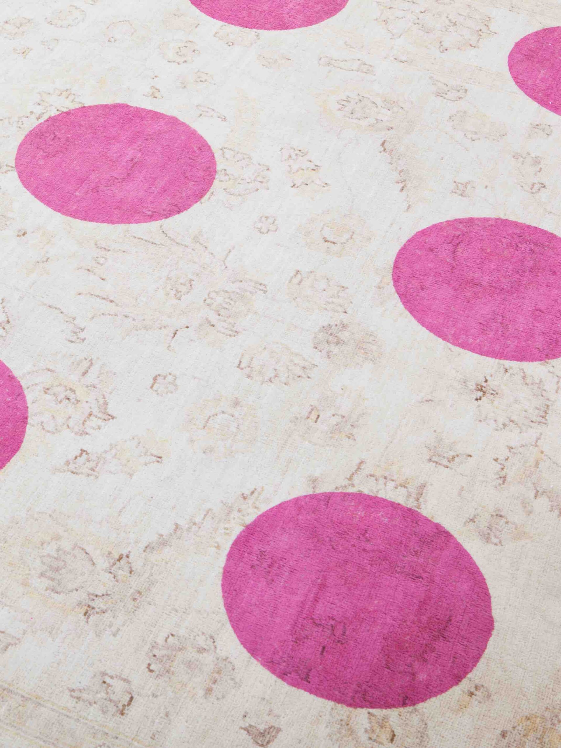 Double Layer Pink Wool Rug