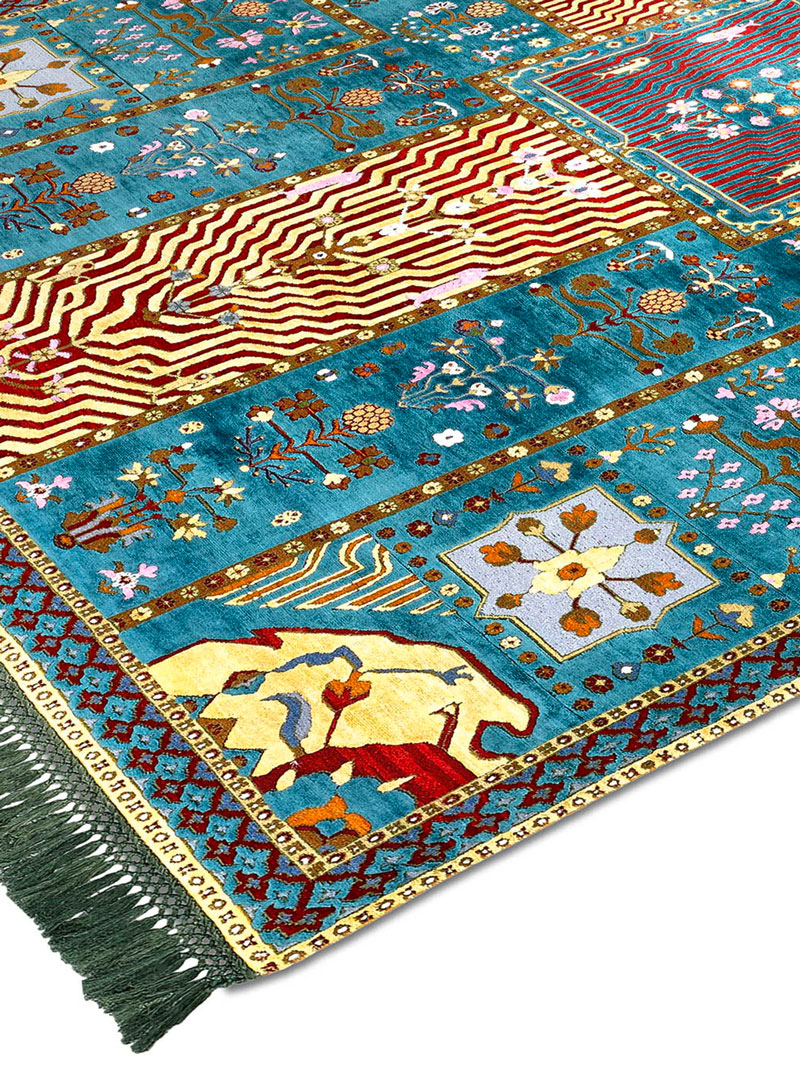 New Garden Hand-Knotted Wool / Silk Rug