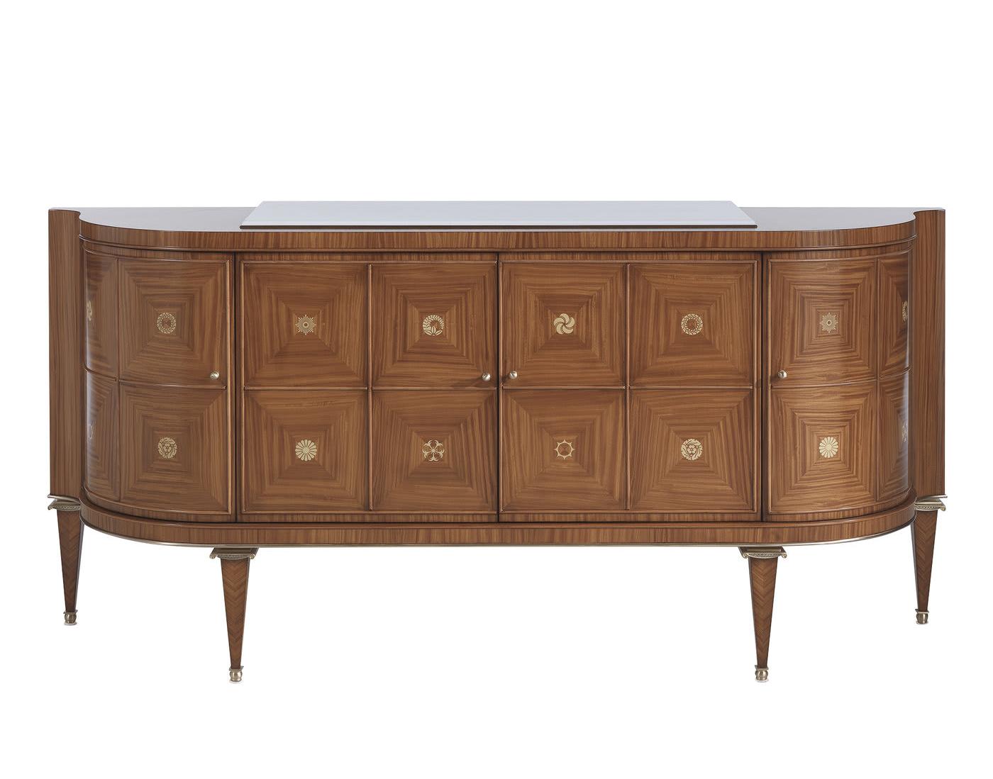 Curved Wooden Italian Sideboard