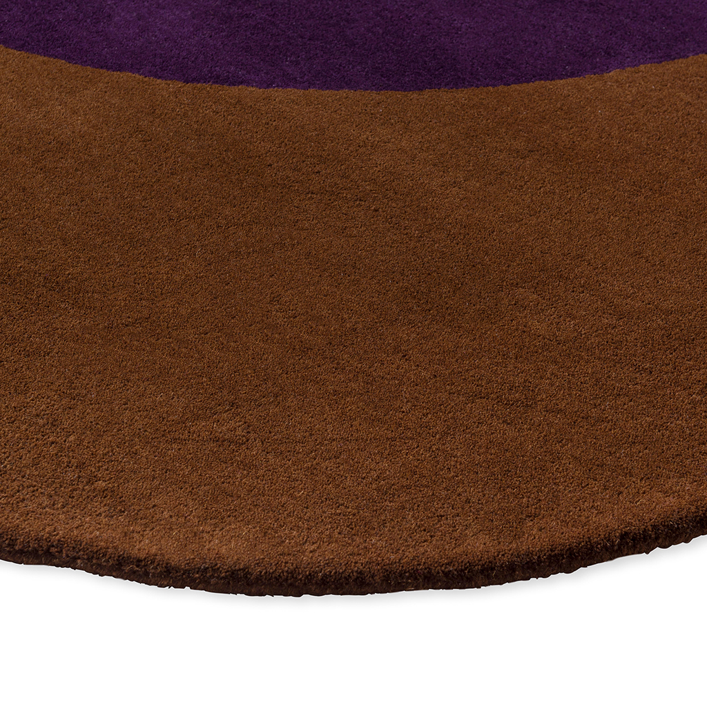 Flower Brown / Violet Designer Rug