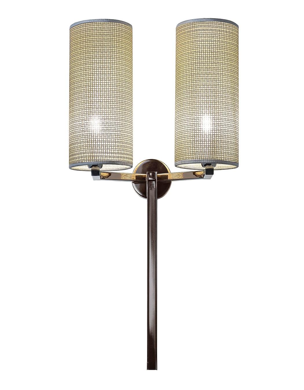 Spider Black Nickel Fabric Wall Sconce