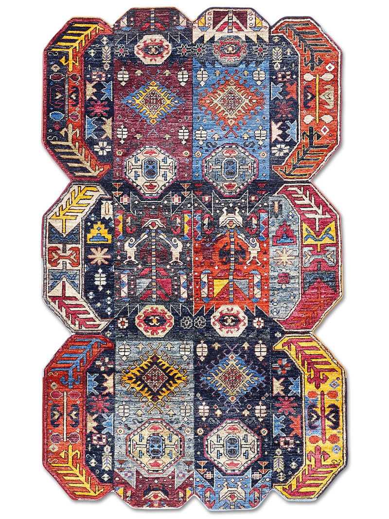 Multishape Luxury 100% Wool Rug | Size: 83 x 174 cm