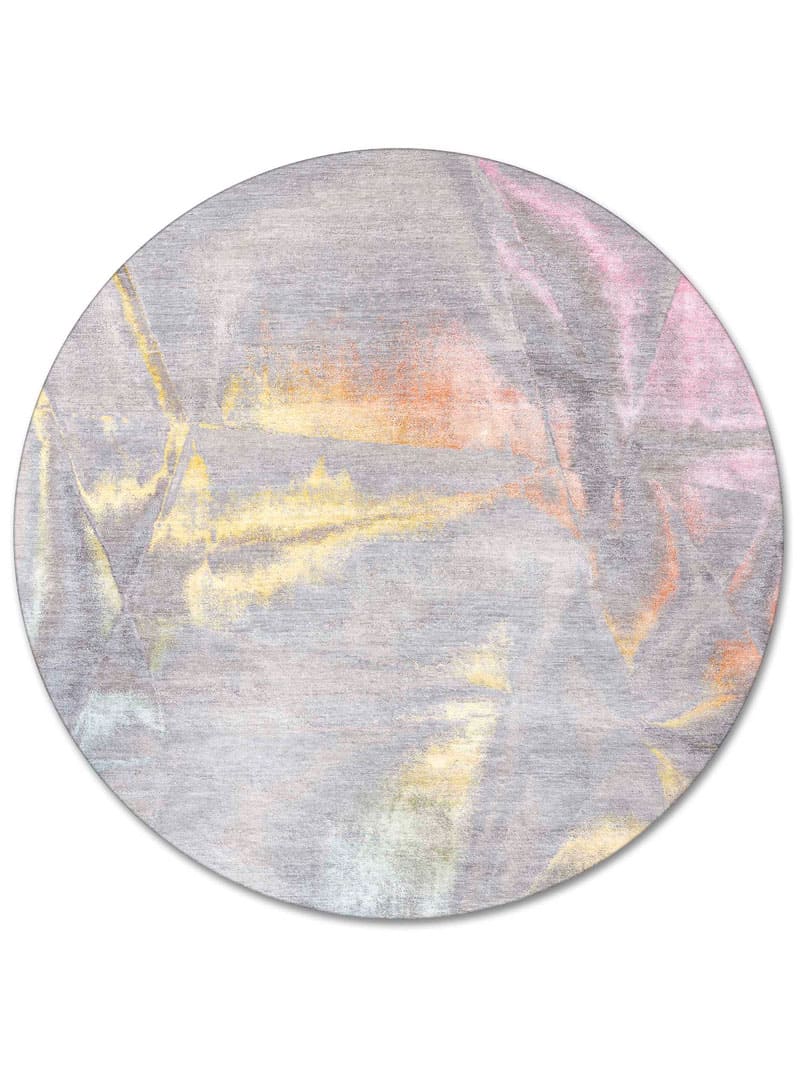 Round Pastel Handwoven Luxury Rug