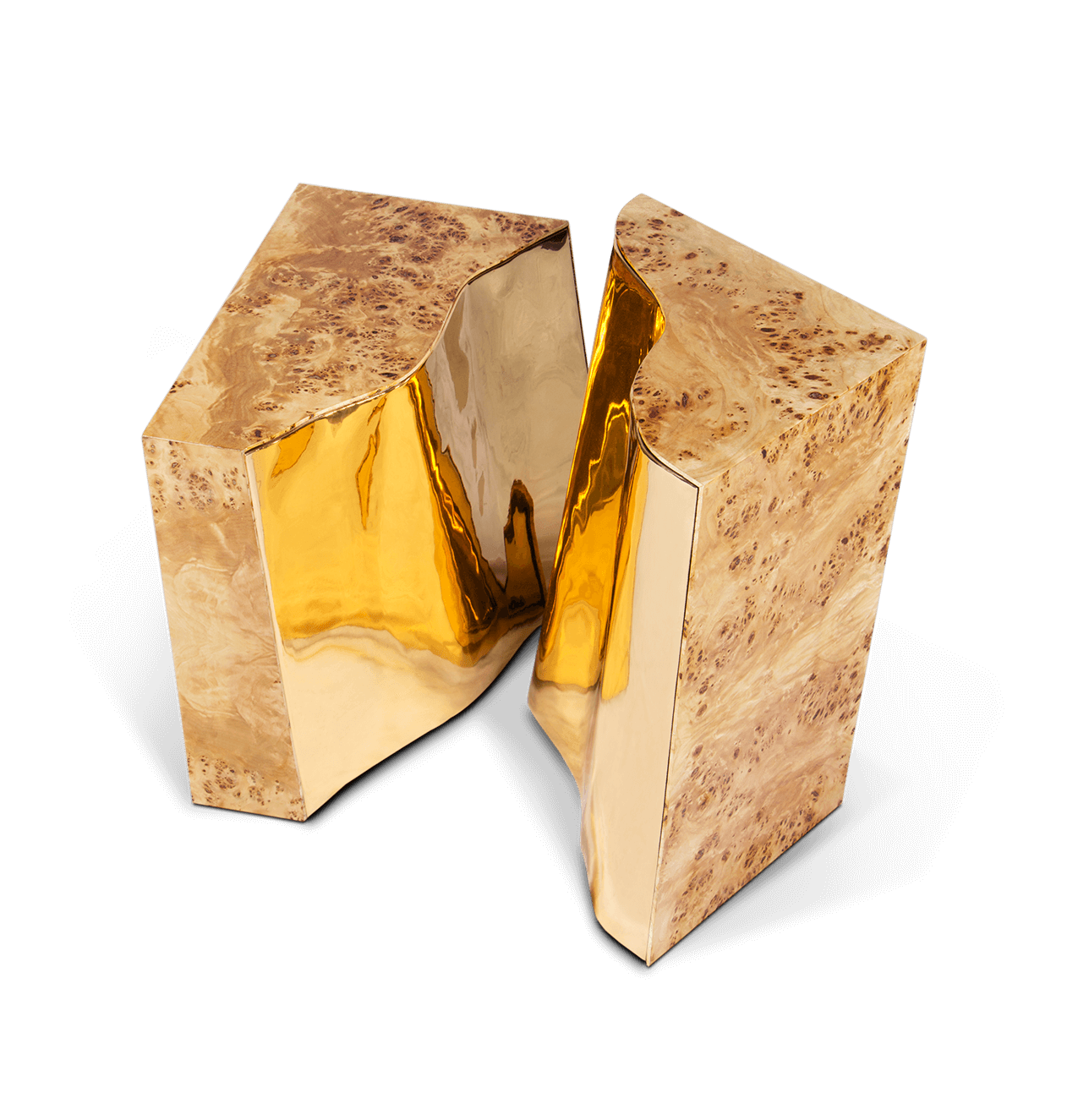 Fissure Poplar Designer Side Table