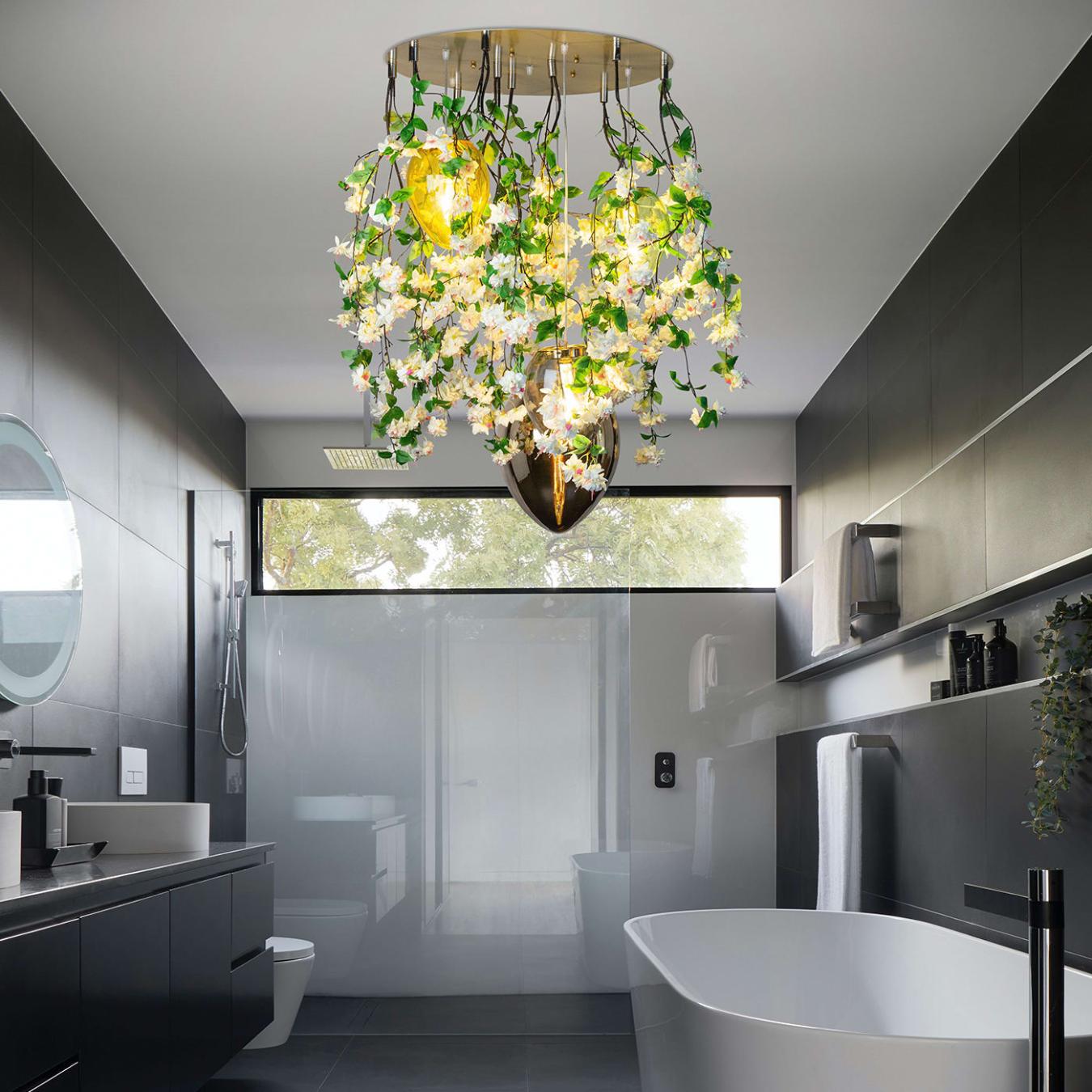 Crystal Egg Cascading Chandelier