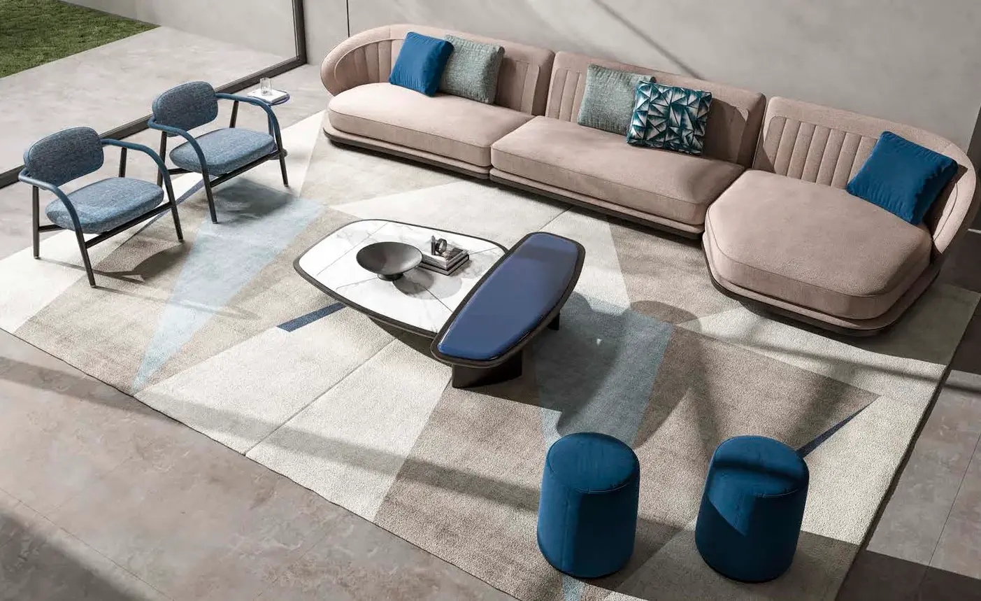 Kigali Marble Modern Coffee Table