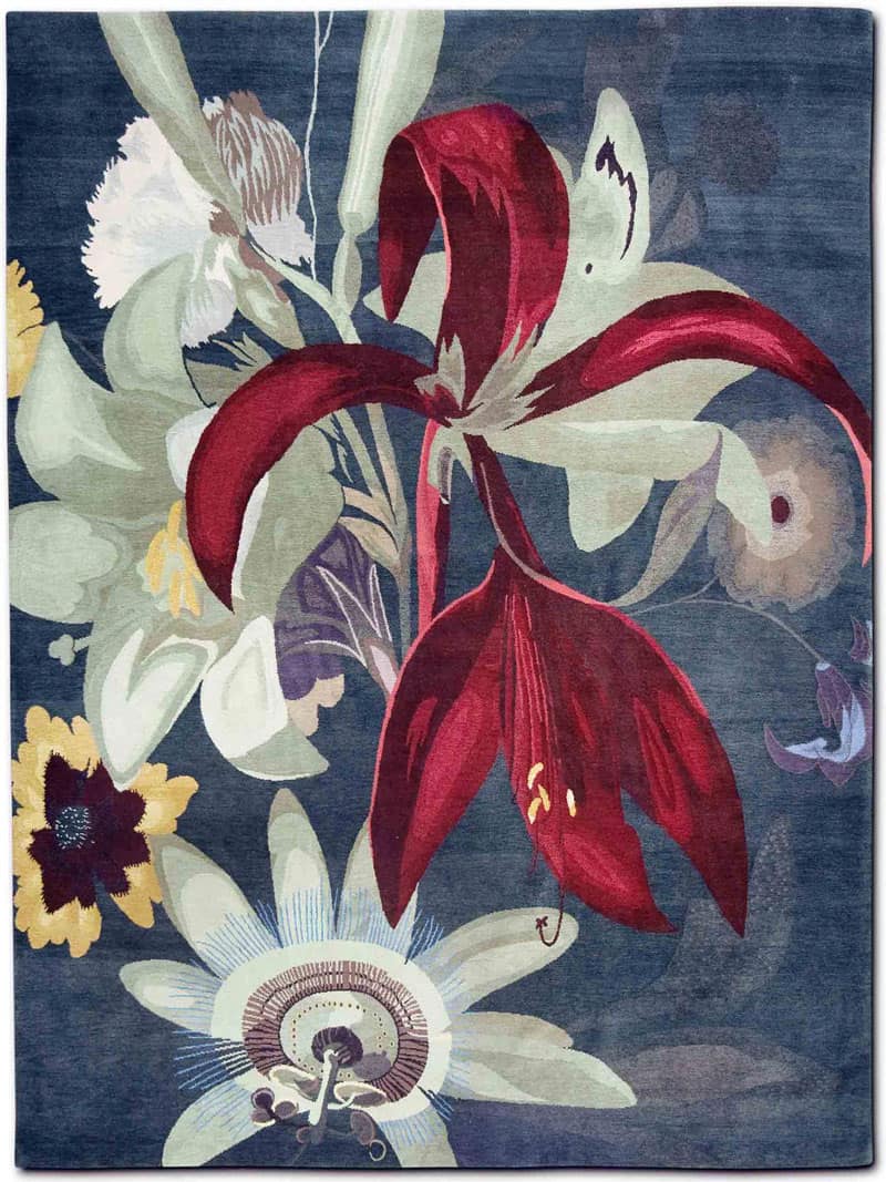 Red Flower Hand-Woven Exquisite Rug ☞ Size: 274 x 365 cm