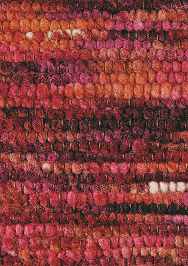 Orange Red Wool Handwoven Rug Cobra 29400