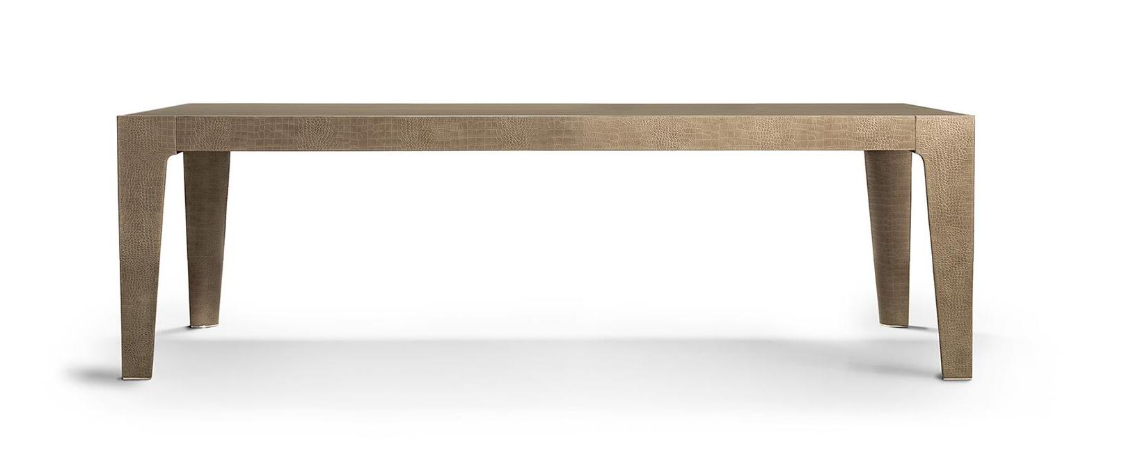 Sleek Leather Console Table