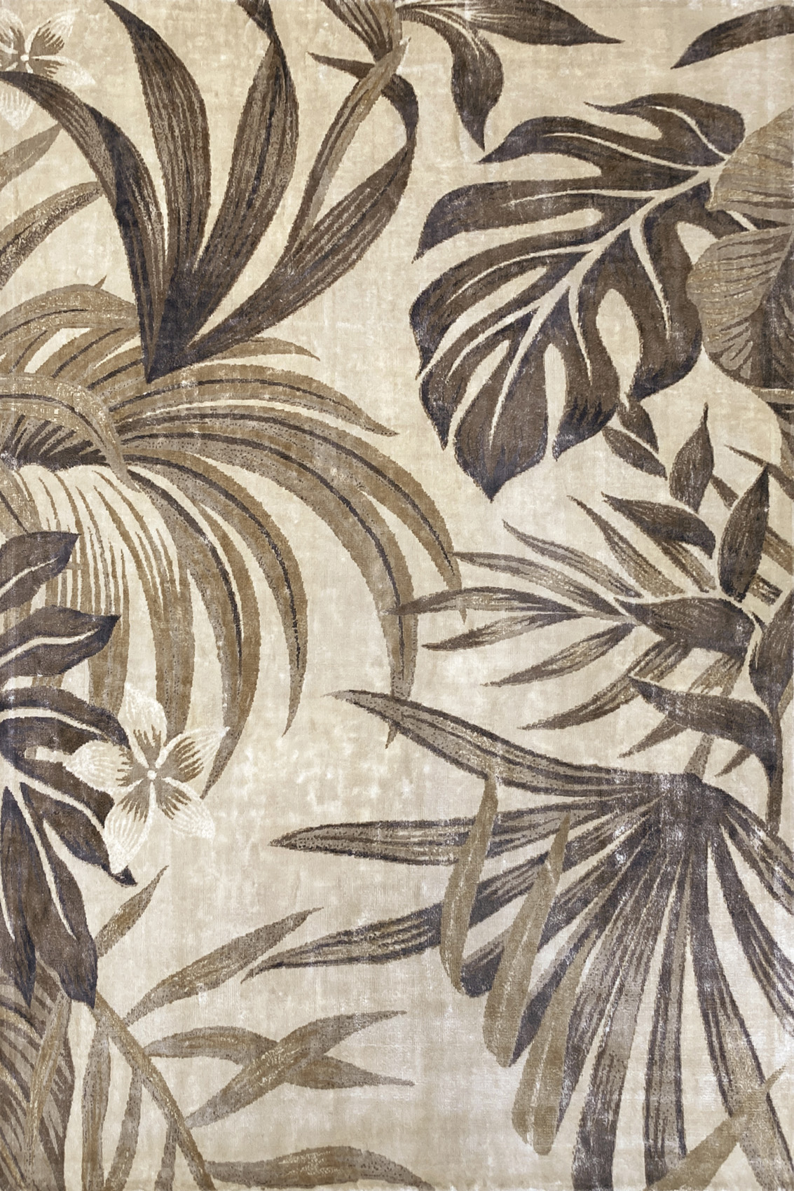 Tencel Hand Painted / Handwoven Luxury Rug