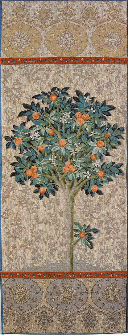 Natural Orange Tree Woven Tapestry