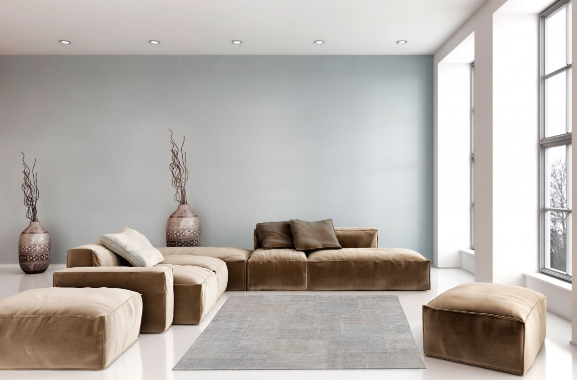 Milano Hand Woven Light Grey Area Rug