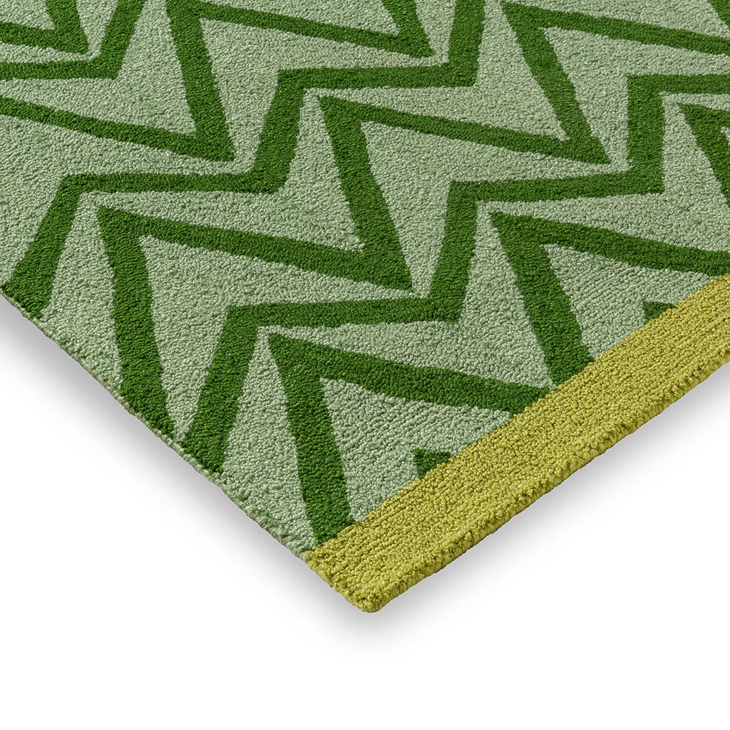 Flat Weave Green Outdoor Rug | Size: 160 x 230 cm