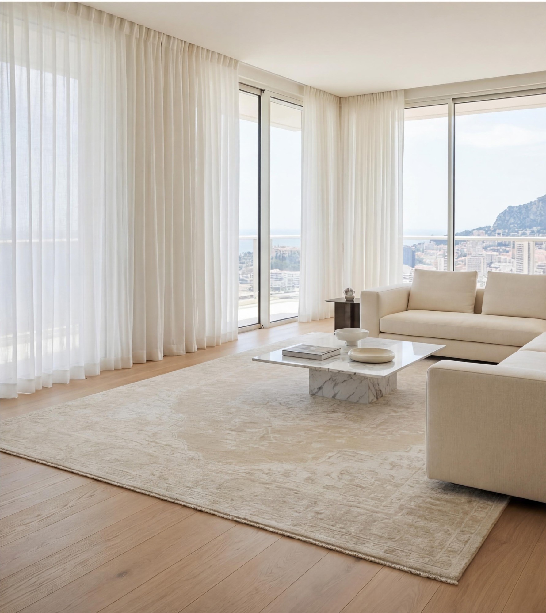Classic Medallion Ivory Designer Rug