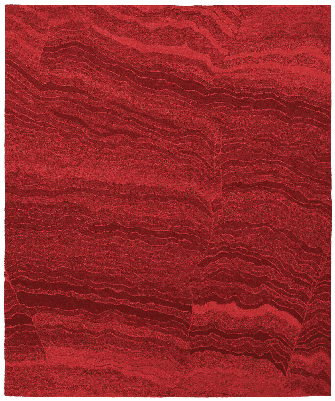 Hand-woven Wool Red Luxury Rug ☞ Size: 300 x 400 cm