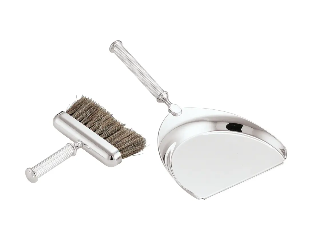 Silver-Plated Brush And Crumb Scoop
