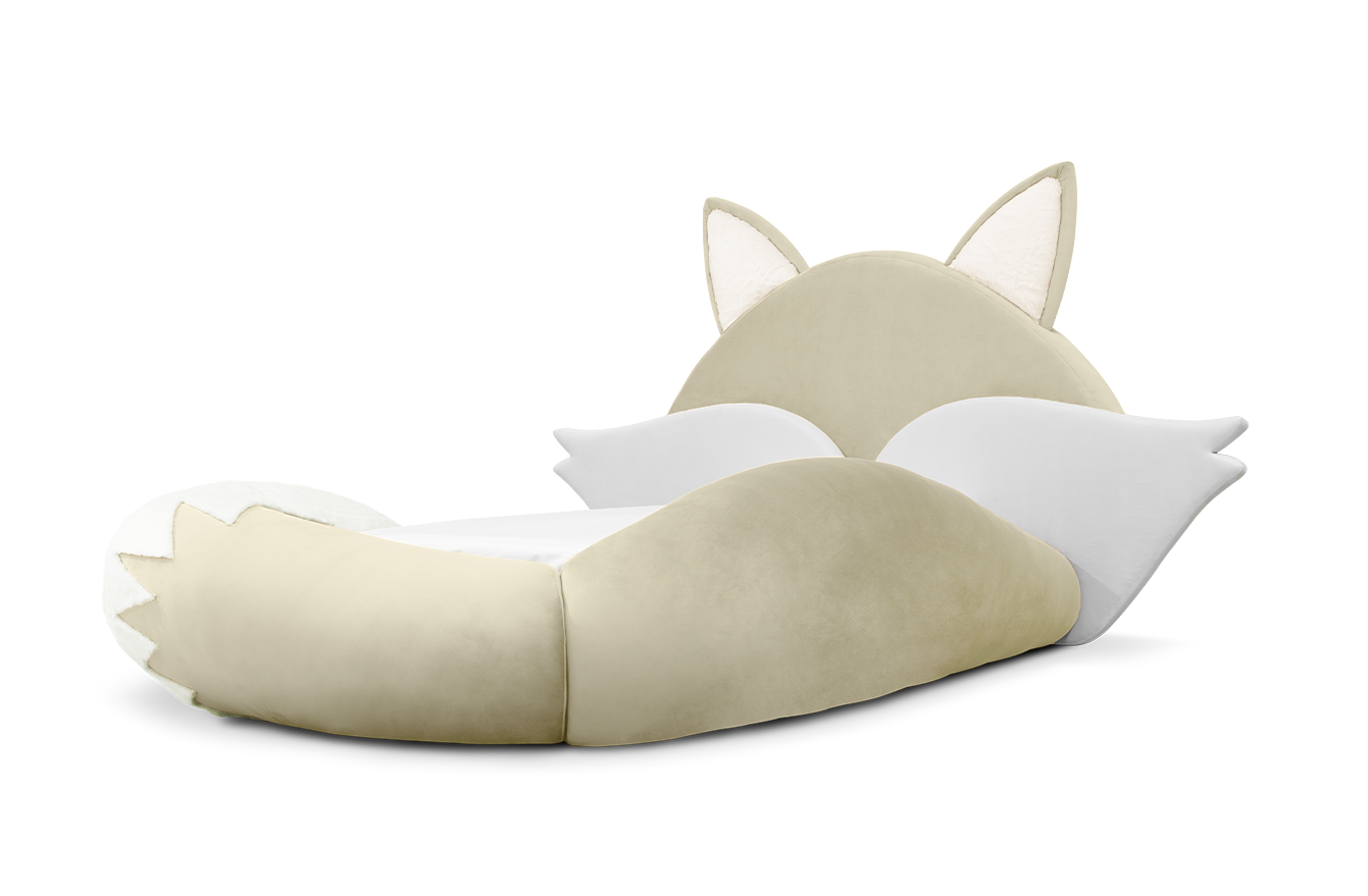 Fox Cream Kids Bed | Mattress Size: 90 x 190 cm