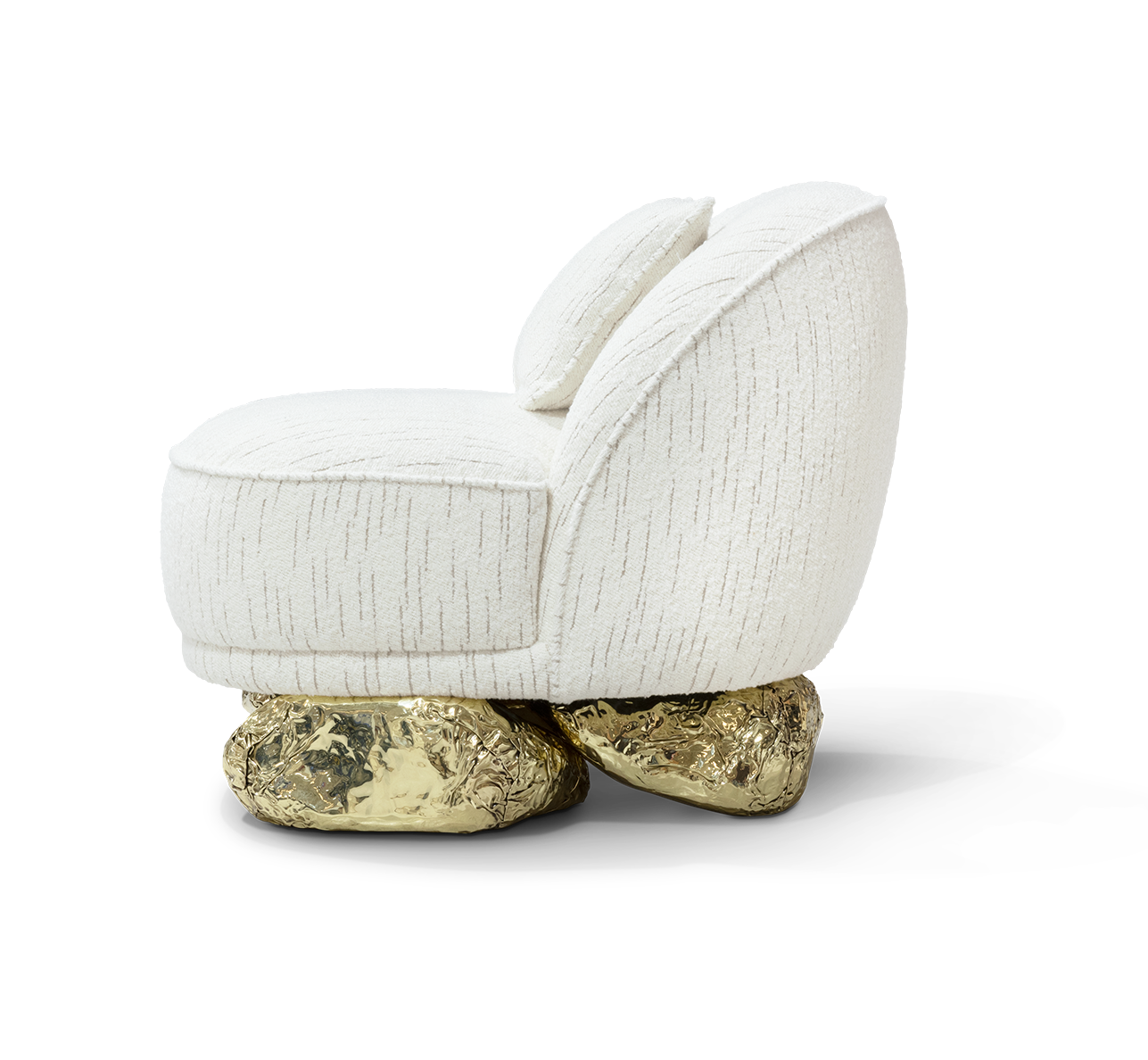 Angora White Designer Armchair