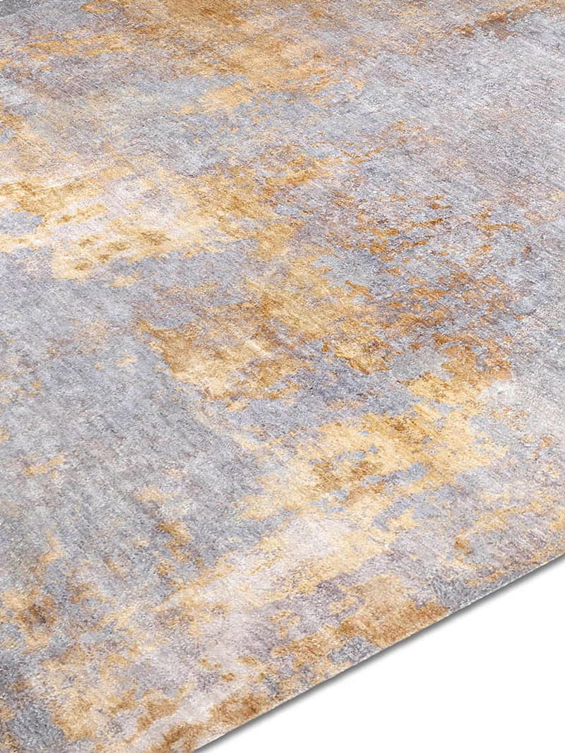 Stereo Grey / Gold Luxury Hand-Woven Rug