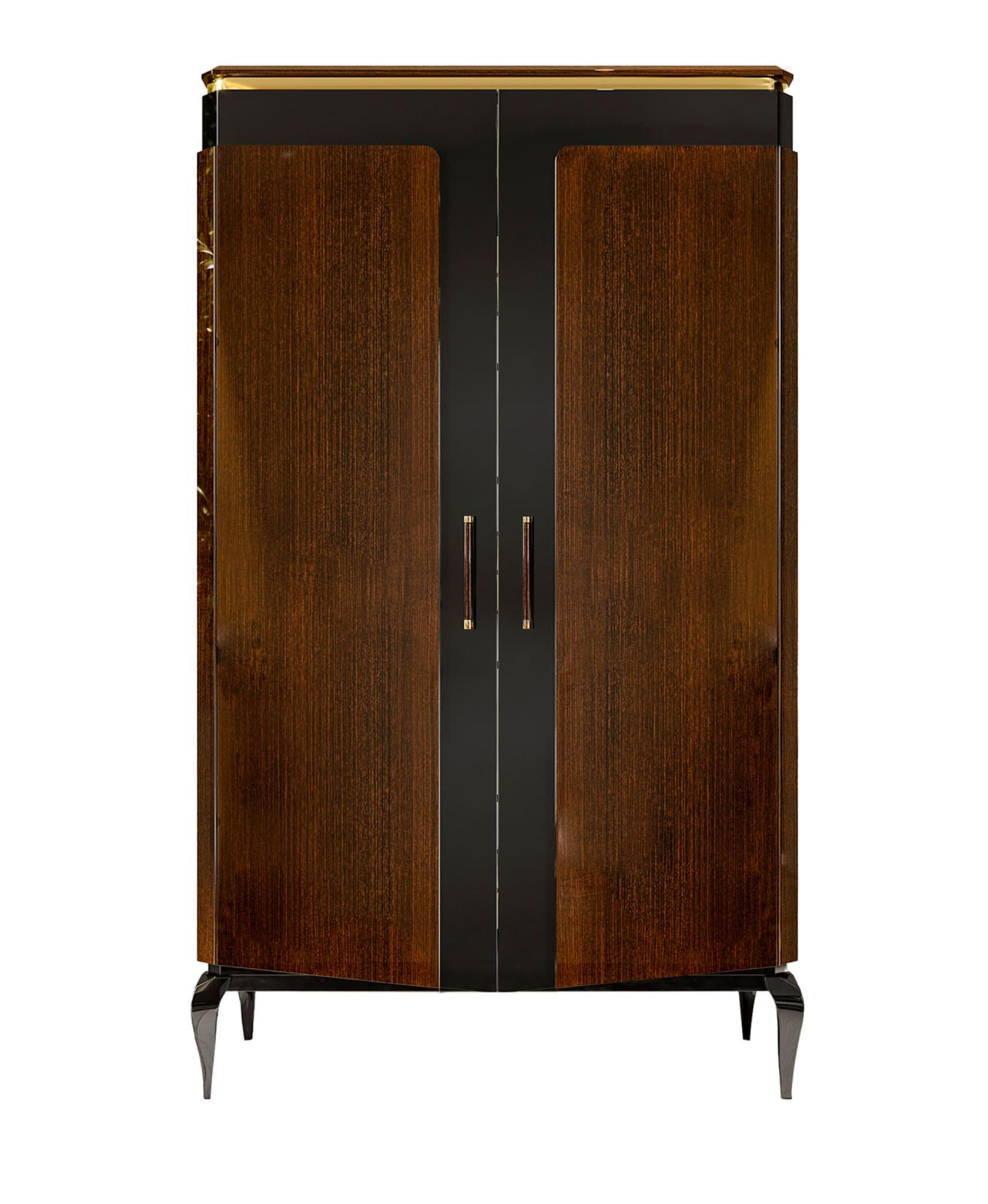 Elegant Two-Door Bar Cabinet