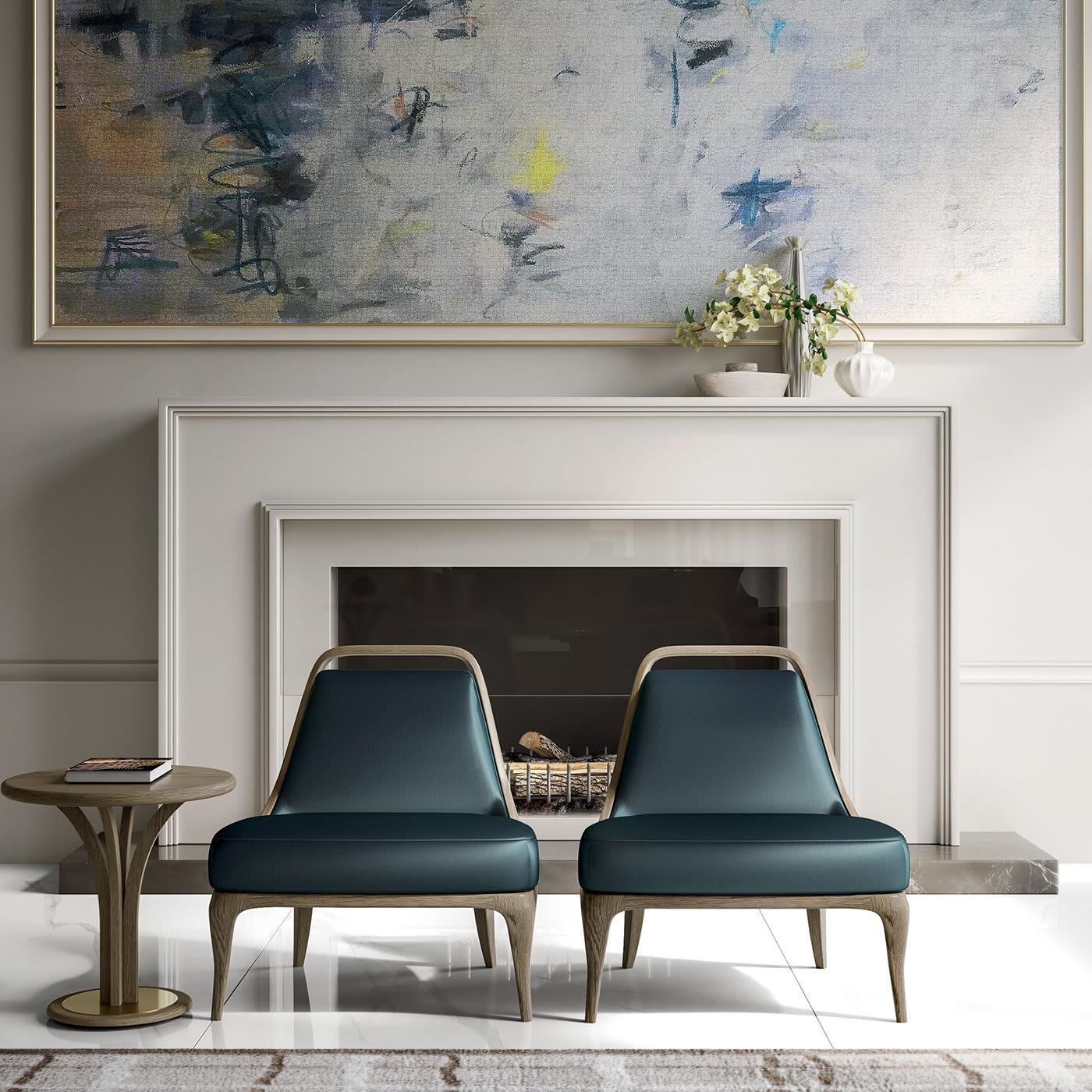 Velvet Luxe Green Armchair