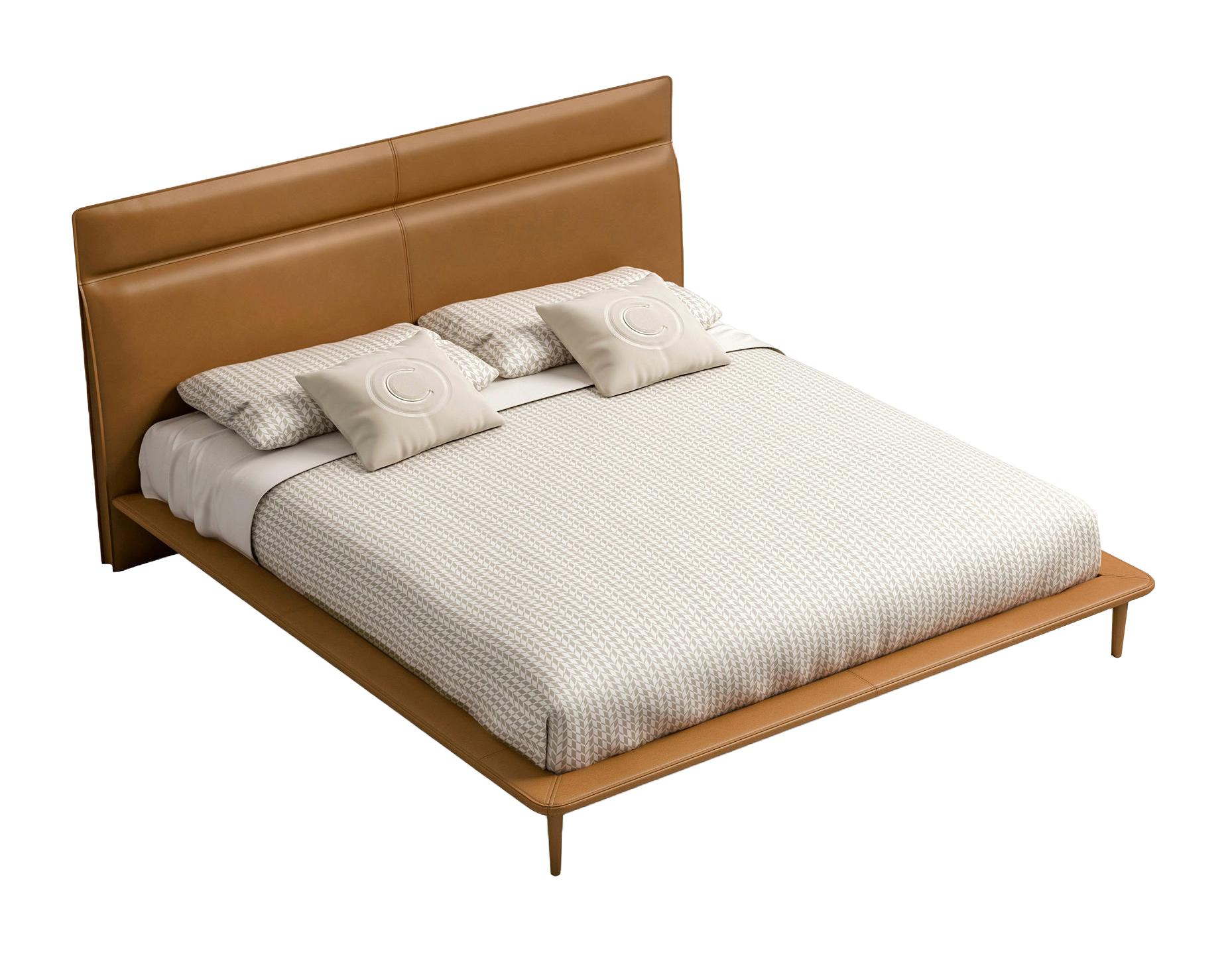 Chic Modern Leather Bed | Mattress Size: 180 x 200 cm