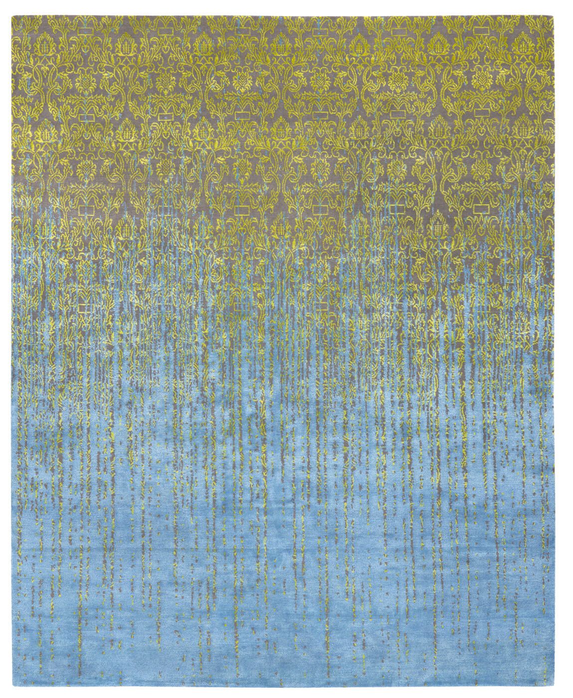 Roma Green & Blue Hand-woven Luxury Rug | Size: 200 x 300 cm