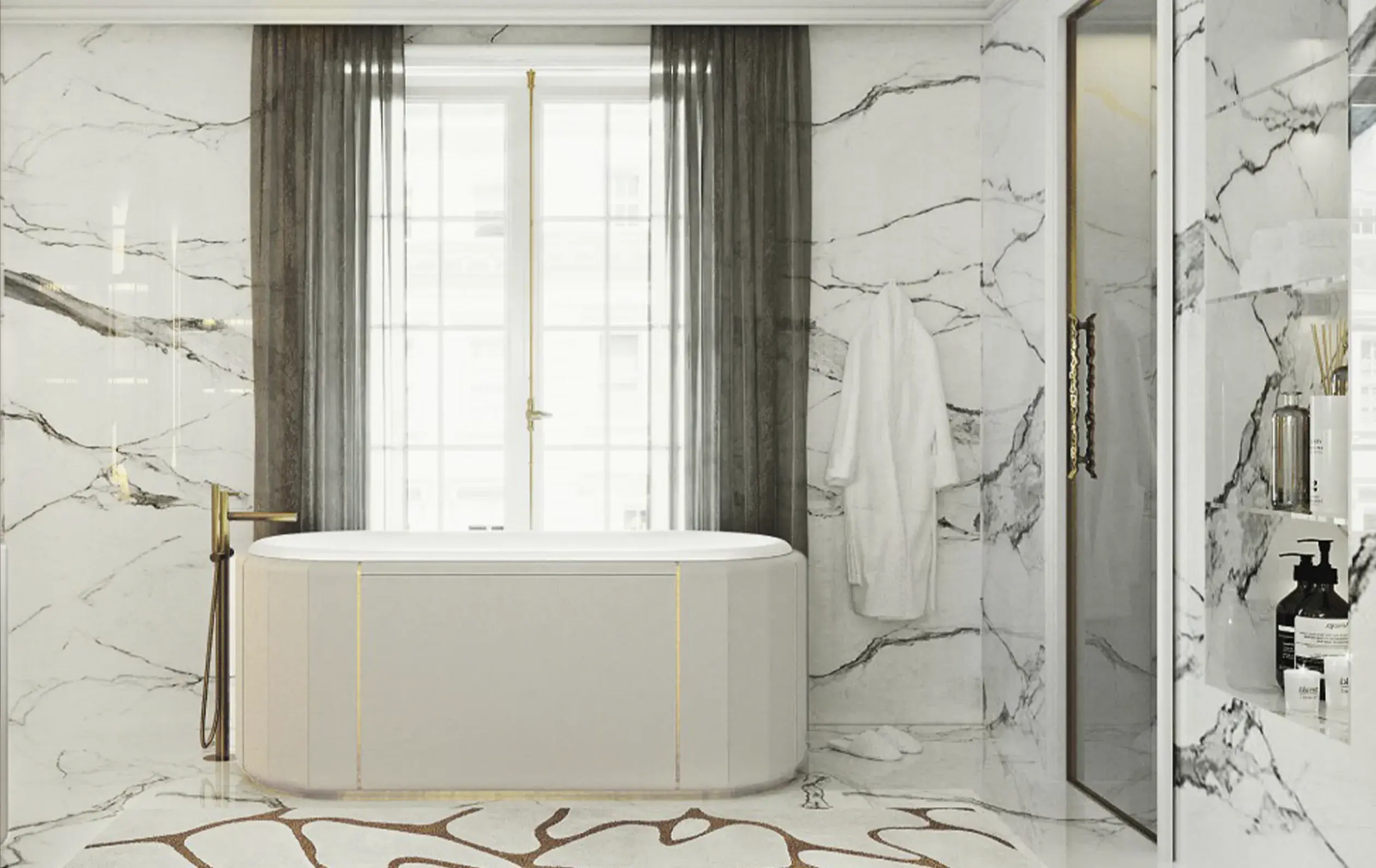 Royal Soak Black Bathtub - 3