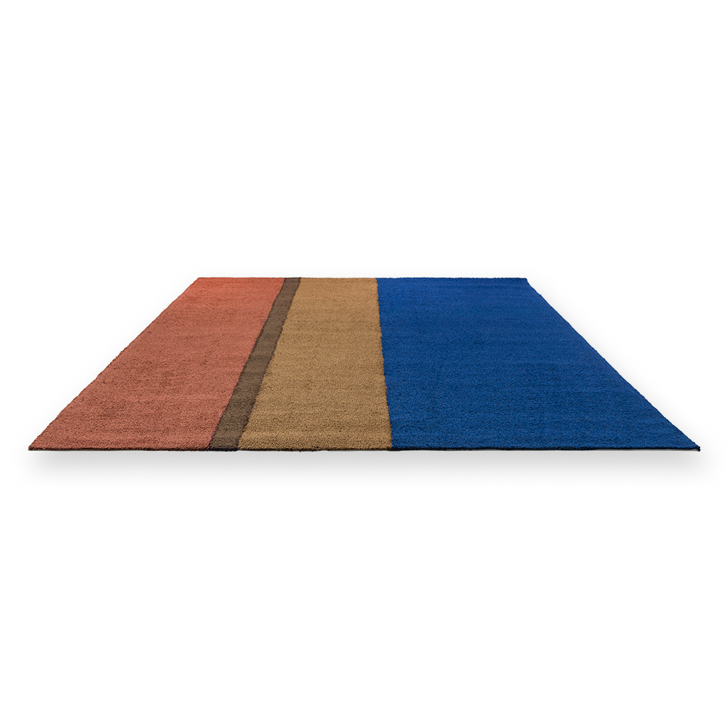 Festival Stripe Blue Fresco Rug ☞ Size: 200 x 280 cm