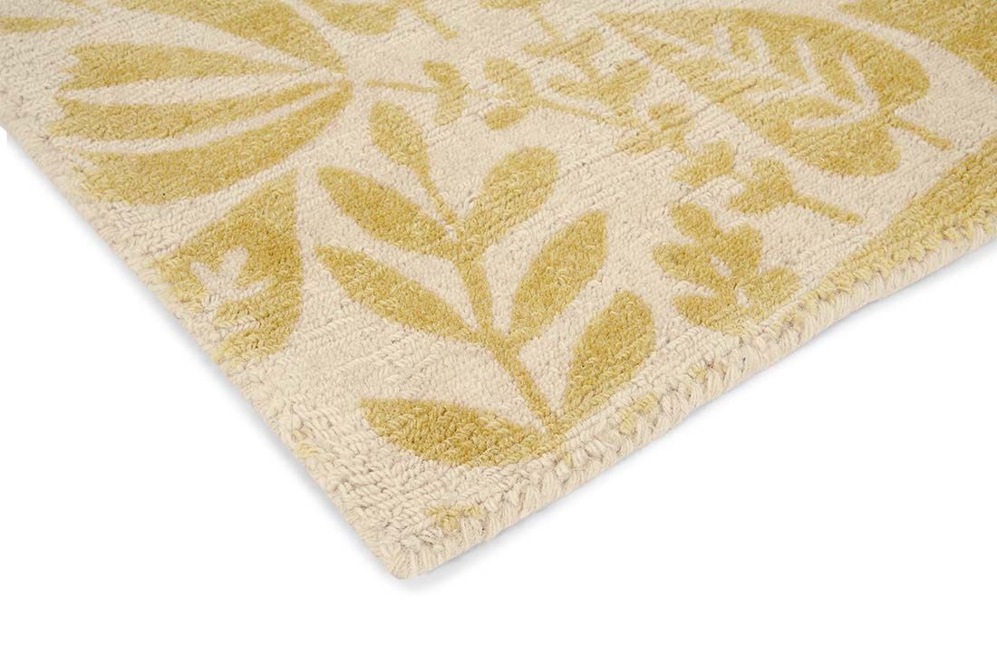 Yellow & Beige Handwoven NZ Wool Rug