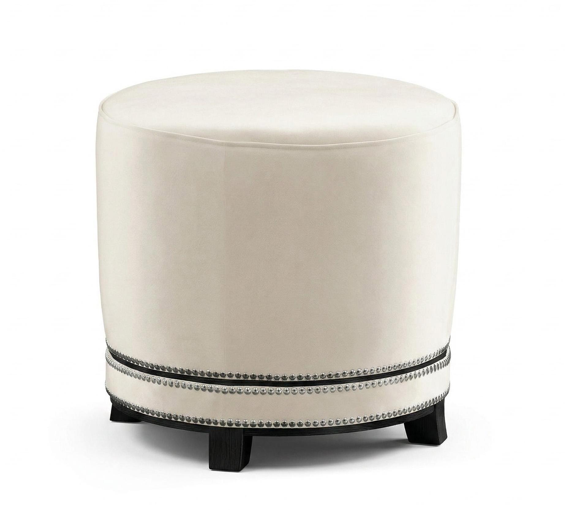 Oscar Ivory Handcrafted Pouf