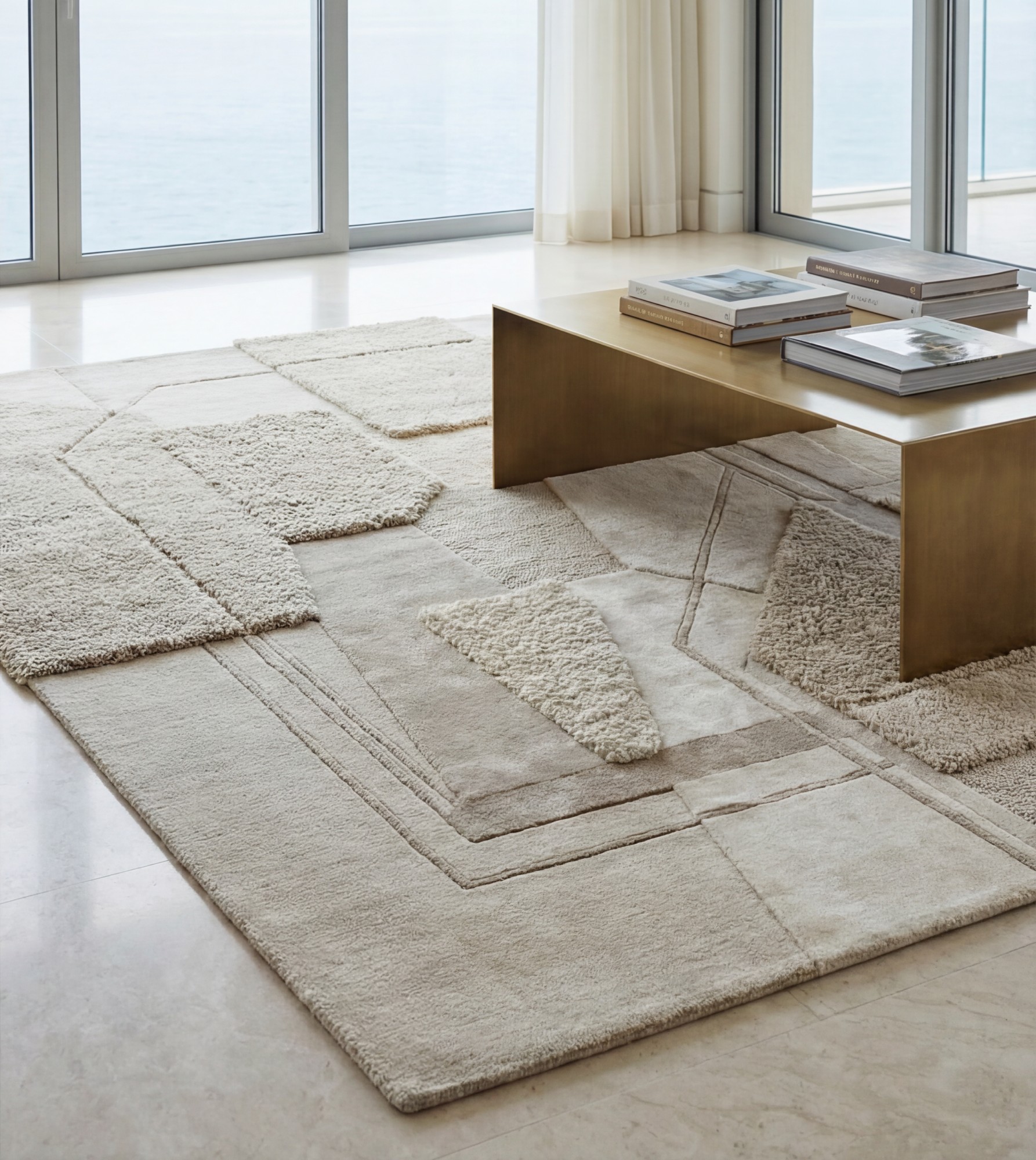 Architectural Trace Handwoven Rug