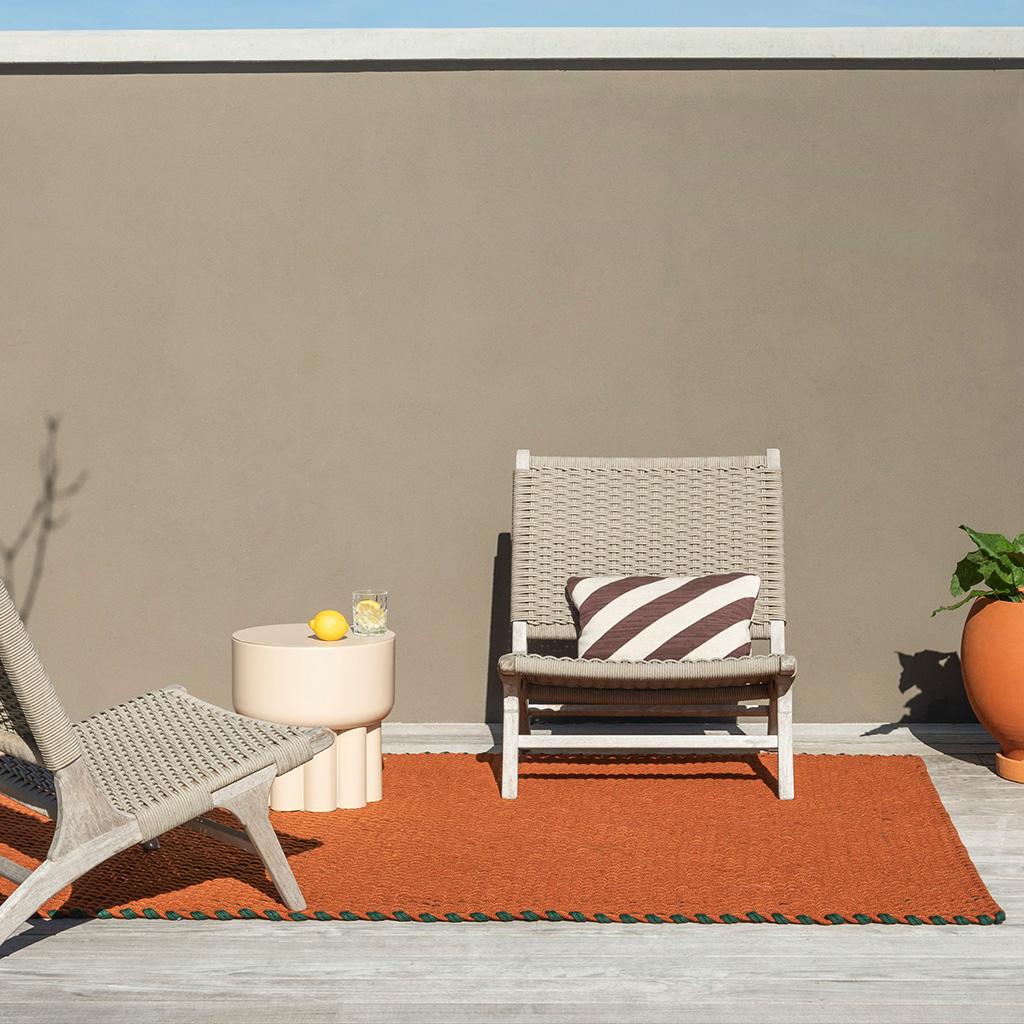 Lace Tri-colore Rust Outdoor Rug | Size: 200 x 280 cm