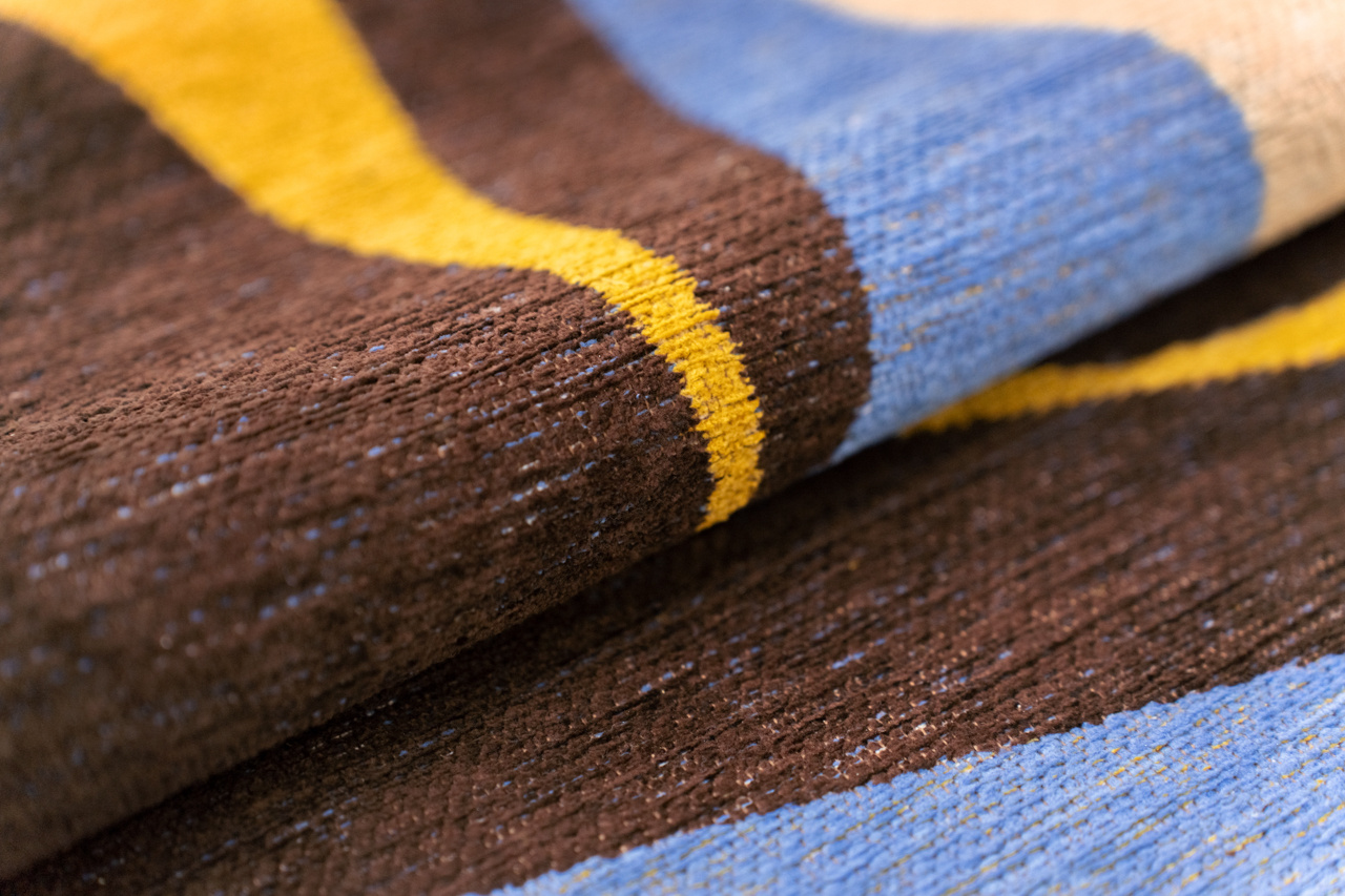 Sunny Blue Jacquard Wilton Rug
