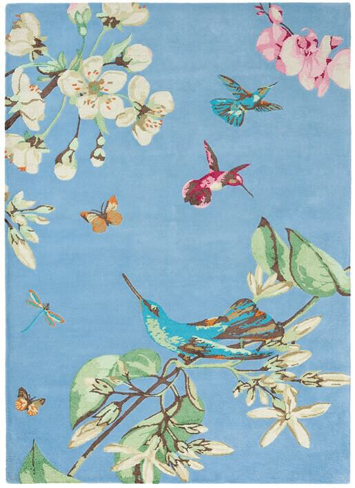 Wool / Viscose Handtufted Blue Hand Made Rug | Size: 200 x 280 cm