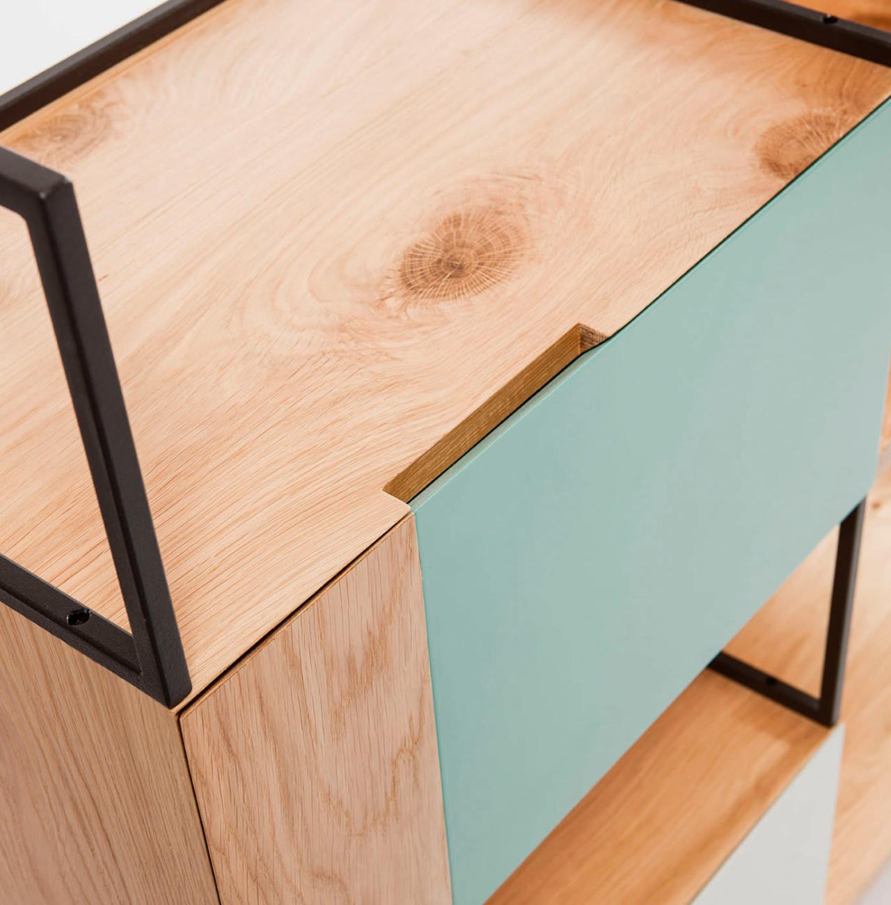 Open Wooden Bookshelf