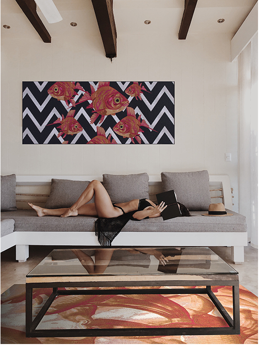 Fish Flat Woven Indoor / Outdoor Rug