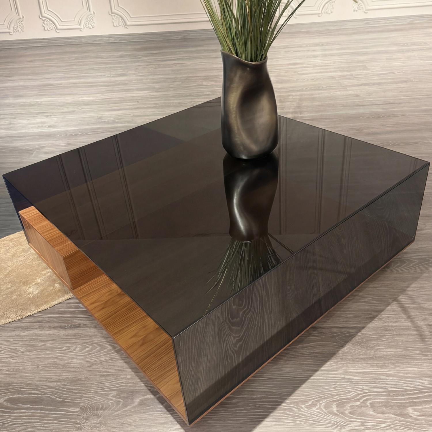 Peter Glass-Top Artisan Coffee Table