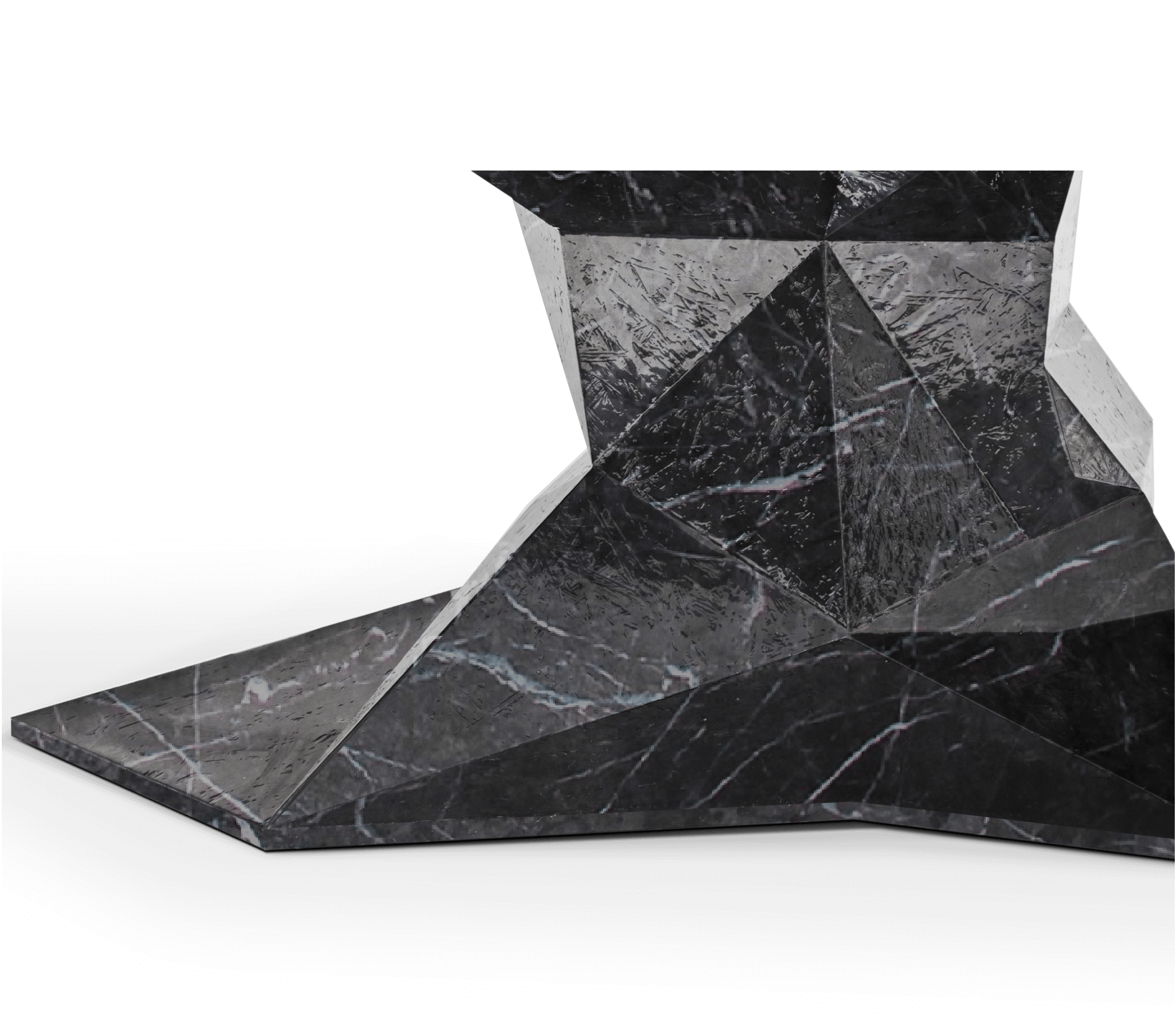 Faux-Marble Luxe Dining Table