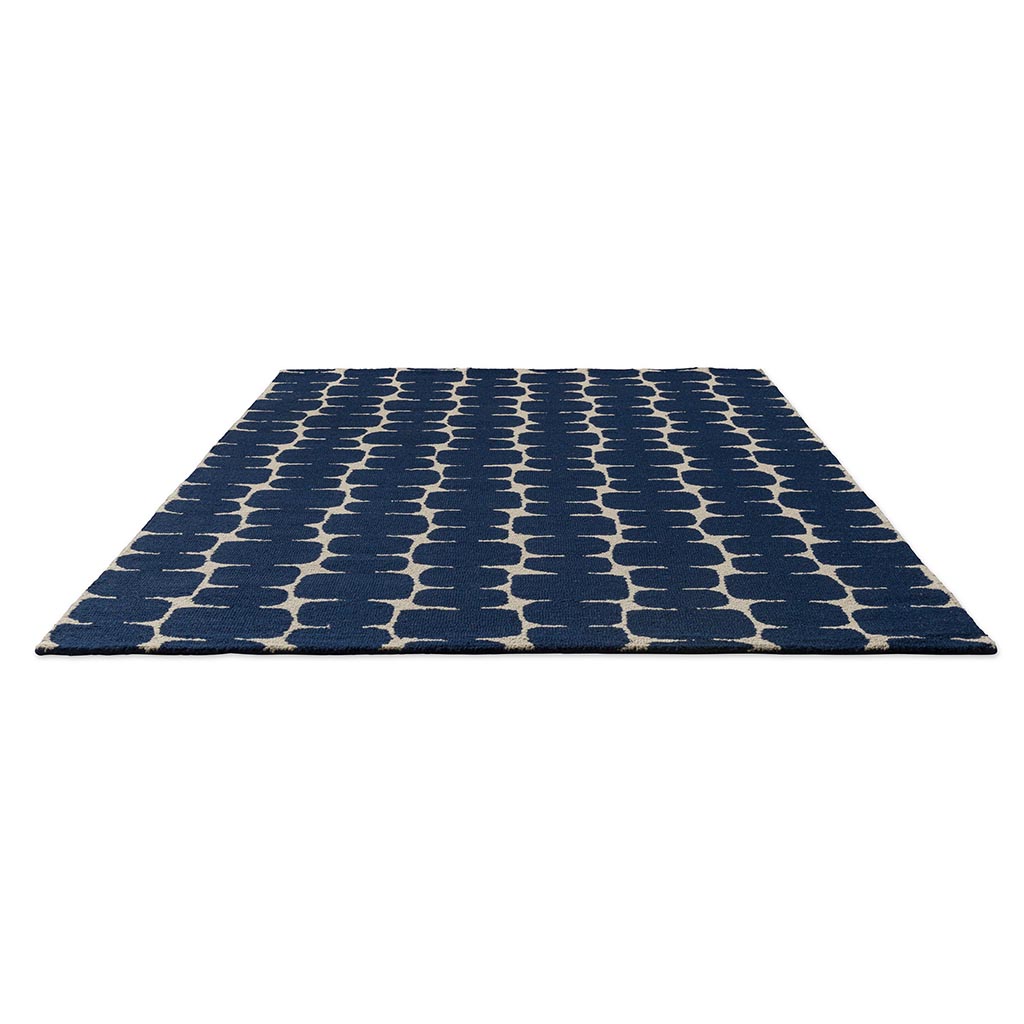 Mini Block Indigo Rug | Size: 200 x 280 cm