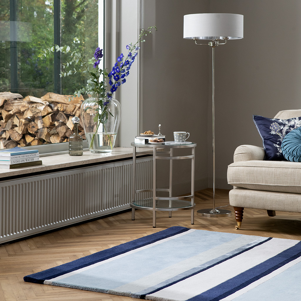 Eaton Striped Cotton Rug | Size: 170 x 240 cm