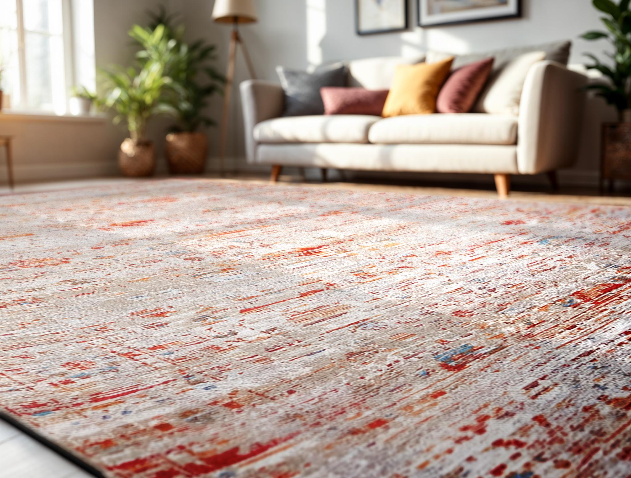 Sunset Toned Abstract Rug | Size: 140 x 200 cm
