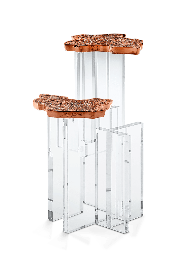 Vega Copper Designer Side Table