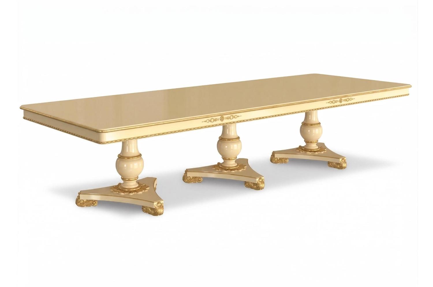 Designer Gold Italian Dining Table