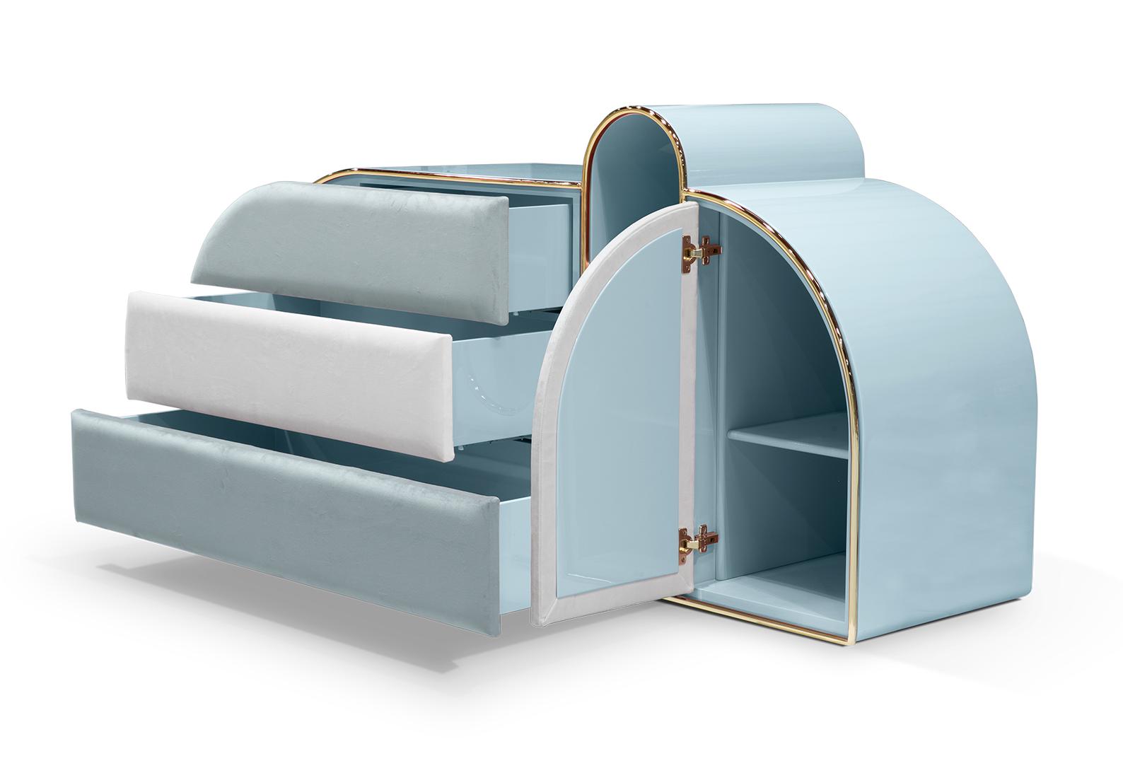 Candy Triple Blue Chest of Drawers