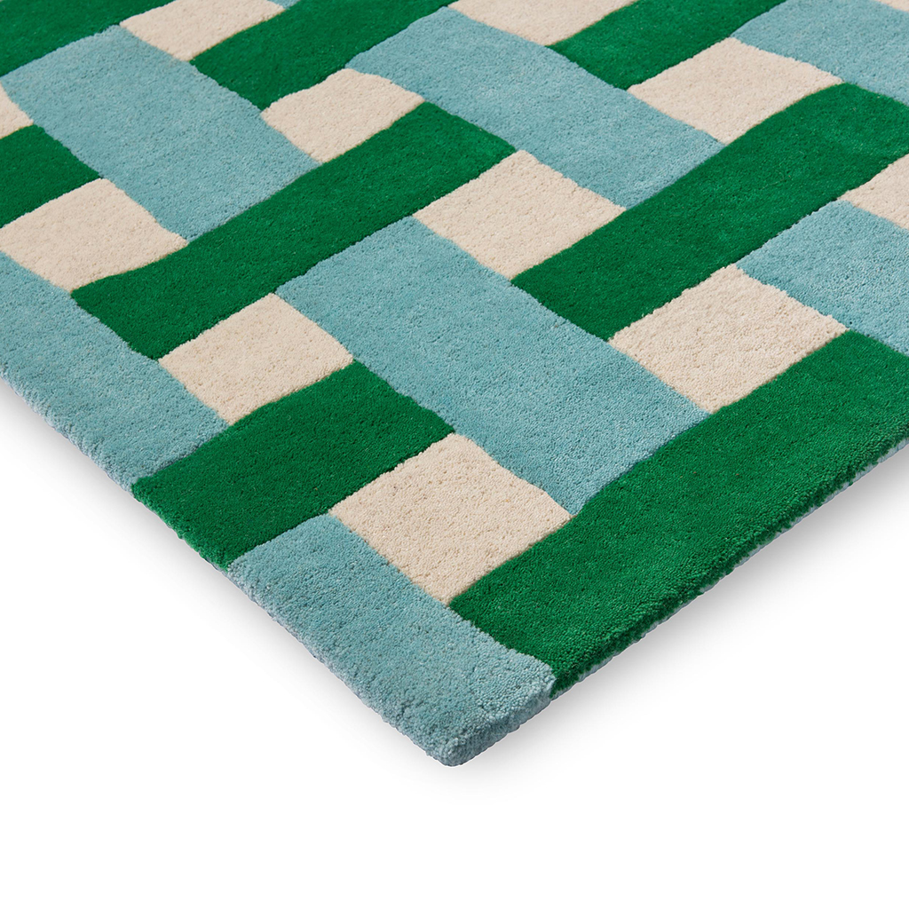Woven Emerald/Aquamarine Rug | Size: 170 x 240 cm