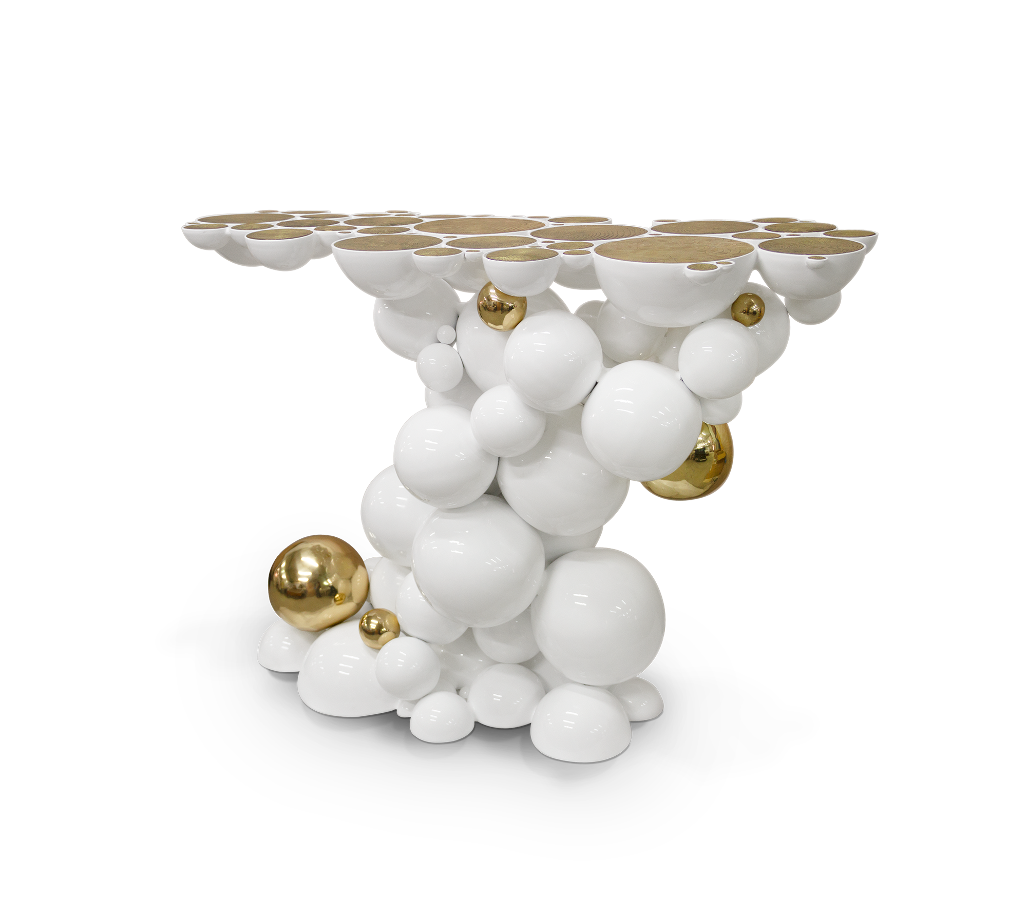 Orbit White Luxe Console
