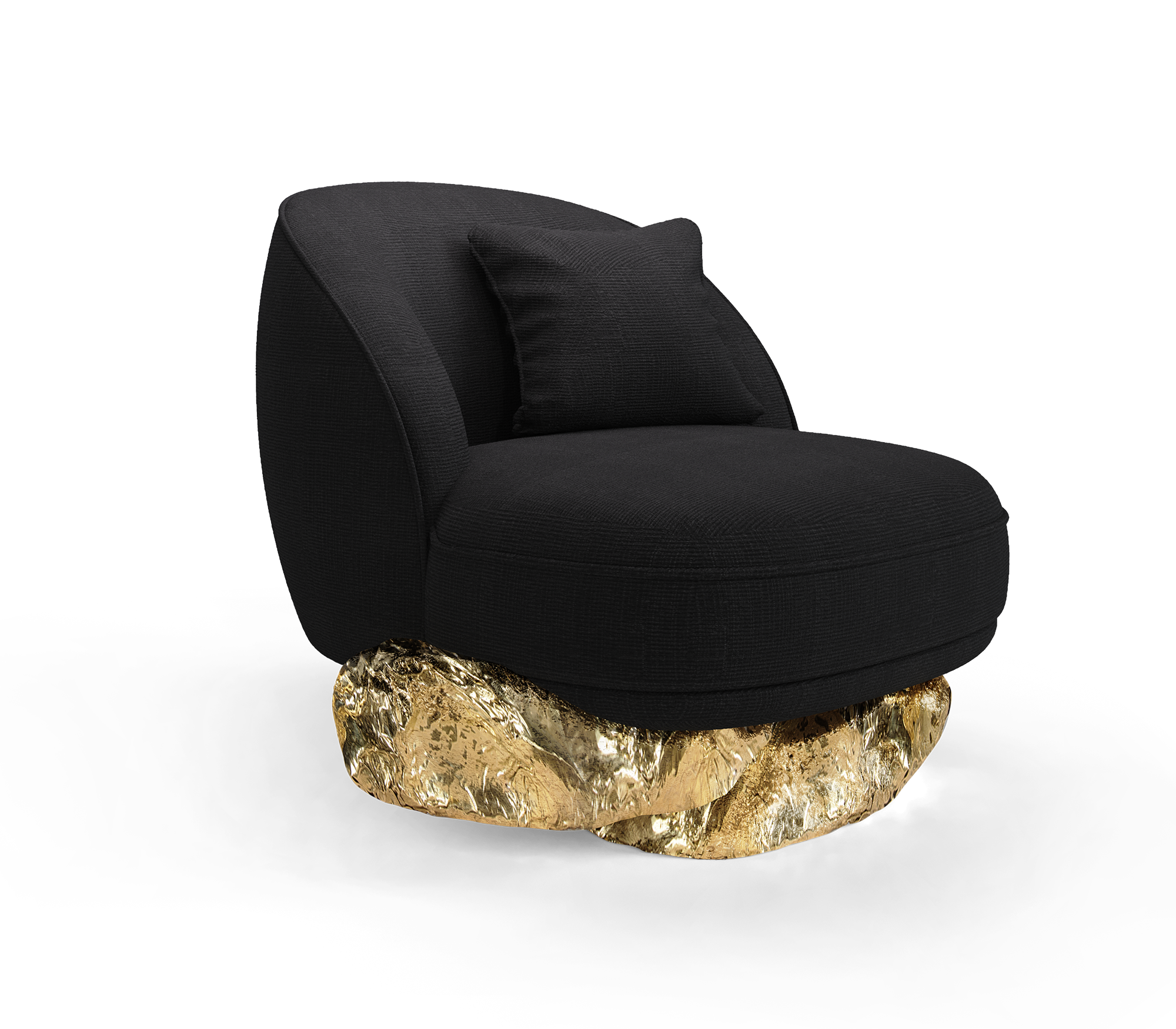 Angora Baltic Black Designer Armchair